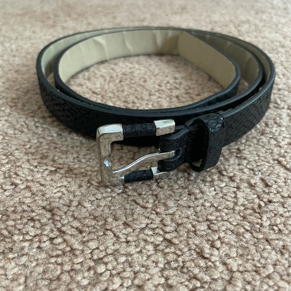 Black Snakeskin Belt